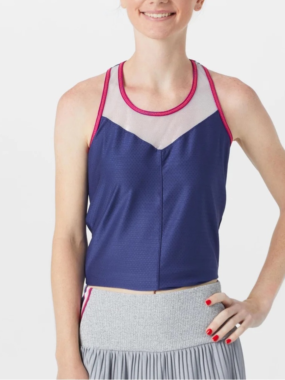 Lucky in love tie back tank top